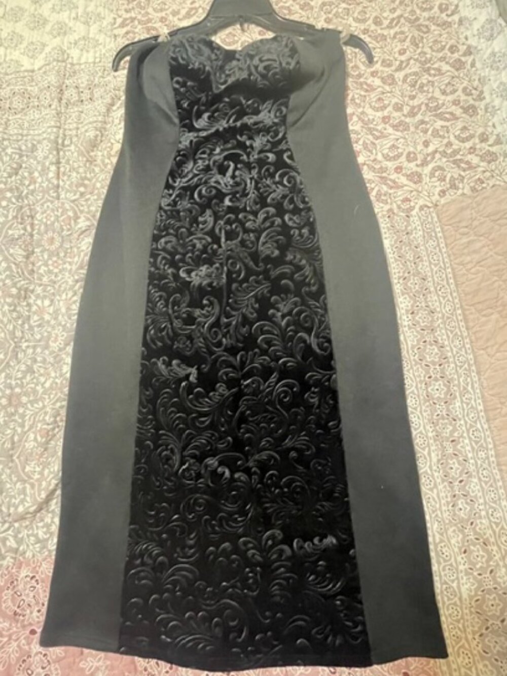 Wild Daisy Strapless Black Dress Size L